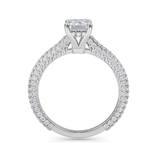 Emerald Cut Pavé Engagement Ring 1.0 ct
