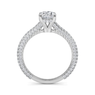 Oval Cut Pavé Engagement Ring 1.0 ct