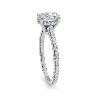 Oval Cut Pavé Engagement Ring 1.0 ct