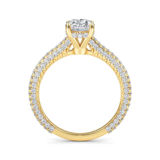 Oval Cut Pavé Engagement Ring 1.0 ct