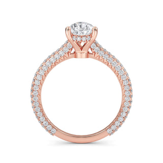 Pear Cut Pavé Engagement Ring 1.0 ct