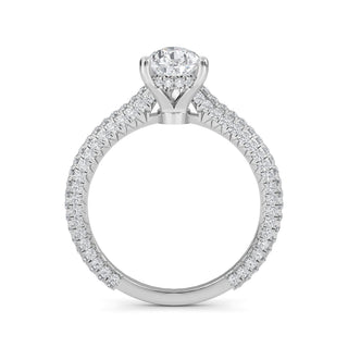 Pear Cut Pavé Engagement Ring 1.0 ct