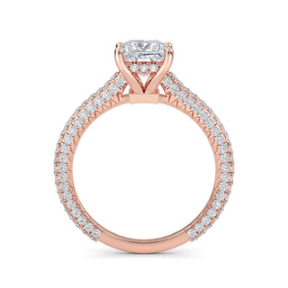 Princess Cut Pavé Engagement Ring 1.0 ct