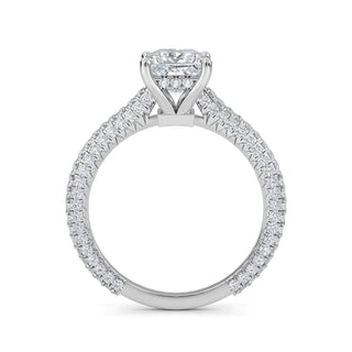 Princess Cut Pavé Engagement Ring 1.0 ct