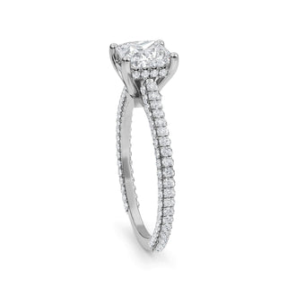 Princess Cut Pavé Engagement Ring 1.0 ct
