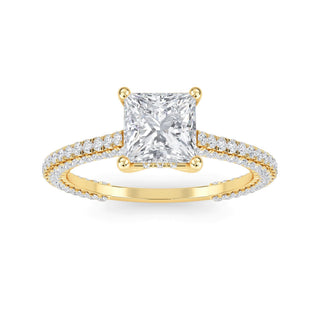 Princess Cut Pavé Engagement Ring 1.0 ct