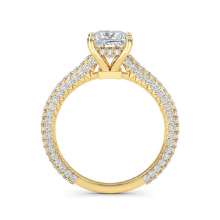 Princess Cut Pavé Engagement Ring 1.0 ct