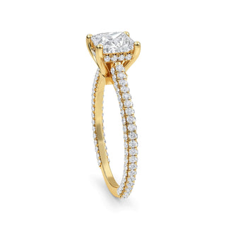 Princess Cut Pavé Engagement Ring 1.0 ct