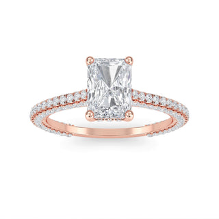 Radiant Cut Pavé Engagement Ring 1.0 ct