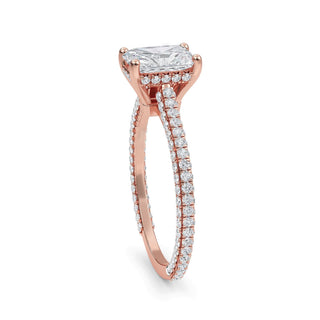 Radiant Cut Pavé Engagement Ring 1.0 ct