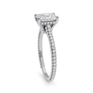 Radiant Cut Pavé Engagement Ring 1.0 ct