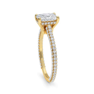 Radiant Cut Pavé Engagement Ring 1.0 ct