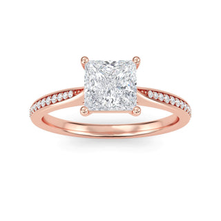 Princess Classic Sidestone Engagement Ring 1.0 ct