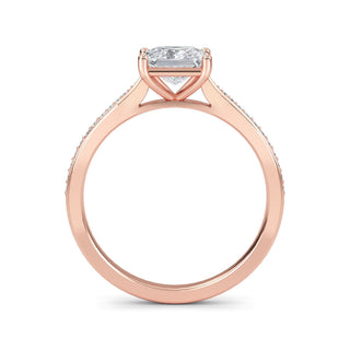 Princess Classic Sidestone Engagement Ring 1.0 ct