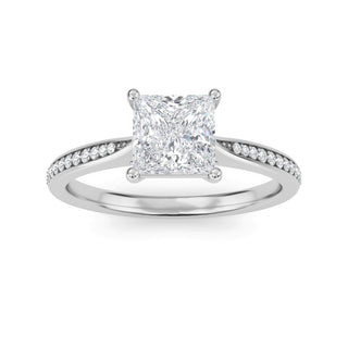 Princess Classic Sidestone Engagement Ring 1.0 ct