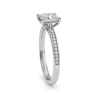 Princess Classic Sidestone Engagement Ring 1.0 ct