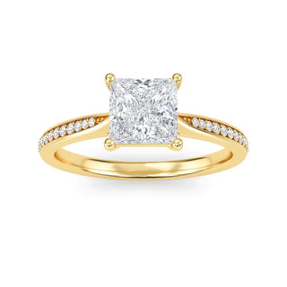 Princess Classic Sidestone Engagement Ring 1.0 ct