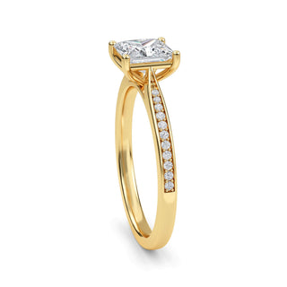 Princess Classic Sidestone Engagement Ring 1.0 ct