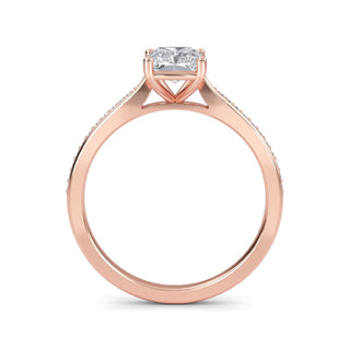 Radiant Tapered Sidestone Engagement Ring 1.0 ct