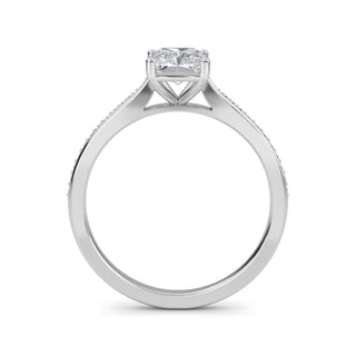 Radiant Tapered Sidestone Engagement Ring 1.0 ct