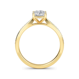 Radiant Tapered Sidestone Engagement Ring 1.0 ct