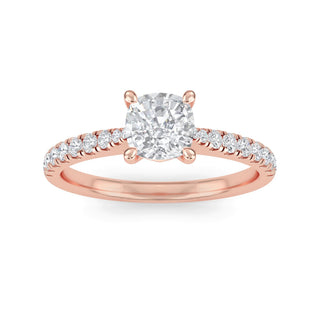 Cushion Classic Pavé Engagement Ring 1.0 ct
