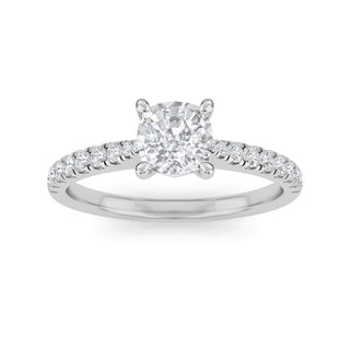 Cushion Classic Pavé Engagement Ring 1.0 ct