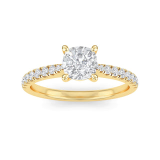 Cushion Classic Pavé Engagement Ring 1.0 ct
