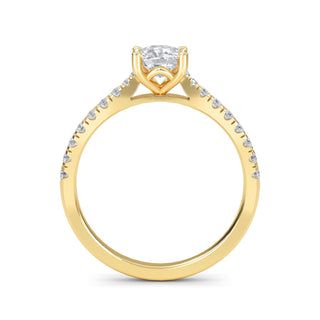 Cushion Classic Pavé Engagement Ring 1.0 ct
