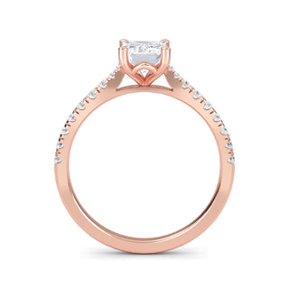 Emerald Sleek Pavé Engagement Ring 1.0 ct