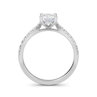 Emerald Sleek Pavé Engagement Ring 1.0 ct