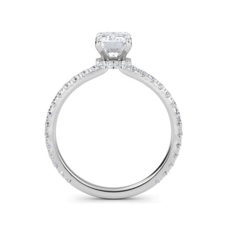 Emerald Tapered Pavé Engagement Ring 1.0 ct