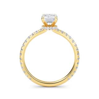 Emerald Tapered Pavé Engagement Ring 1.0 ct