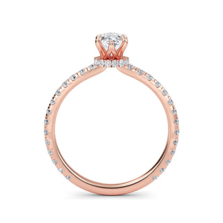 Marquise Petite Pavé Engagement Ring 0.5 ct