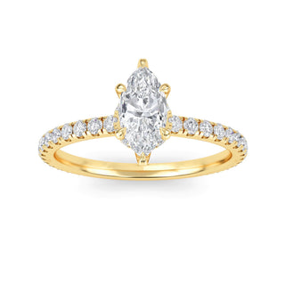 Marquise Petite Pavé Engagement Ring 0.5 ct