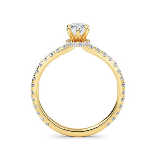 Marquise Petite Pavé Engagement Ring 0.5 ct