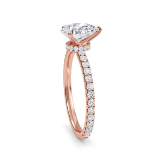 Pear Classic Petite Pavé Engagement Ring 1.0 ct
