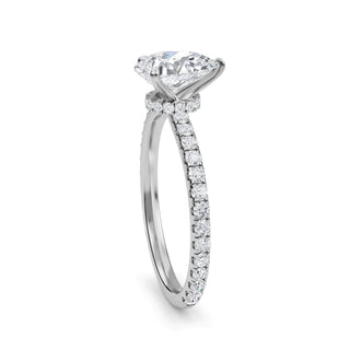 Pear Classic Petite Pavé Engagement Ring 1.0 ct