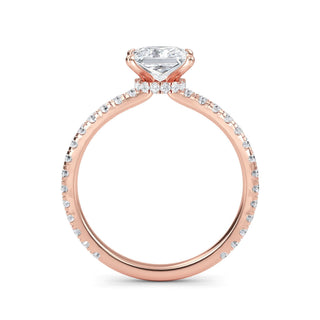 Princess Petite Pavé Engagement Ring 1.0 ct