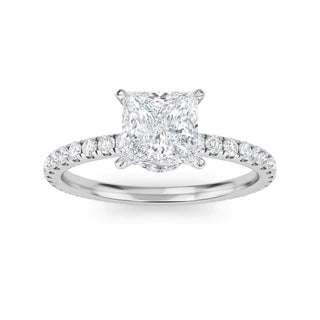 Princess Petite Pavé Engagement Ring 1.0 ct