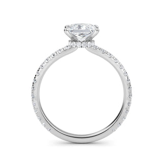 Princess Petite Pavé Engagement Ring 1.0 ct