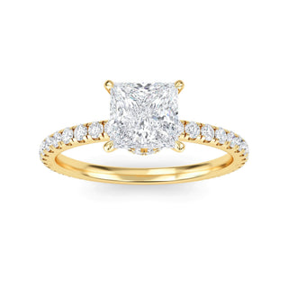Princess Petite Pavé Engagement Ring 1.0 ct