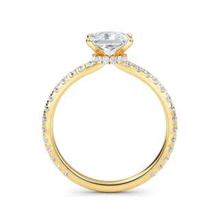 Princess Petite Pavé Engagement Ring 1.0 ct