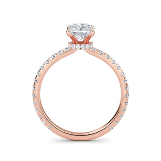 Radiant Solitaire Pavé Engagement Ring 1.0 ct