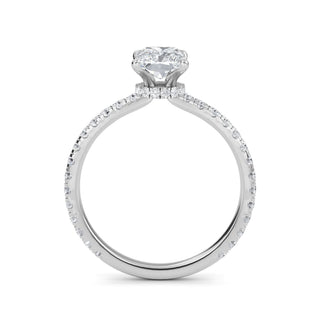 Radiant Solitaire Pavé Engagement Ring 1.0 ct