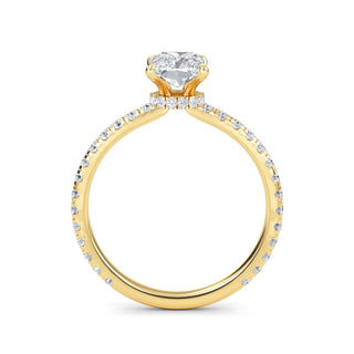 Radiant Solitaire Pavé Engagement Ring 1.0 ct