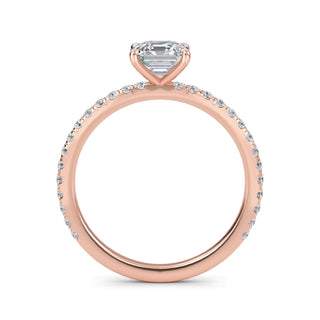 Asscher Classic Pavé Sidestone Engagement Ring 1.0 ct