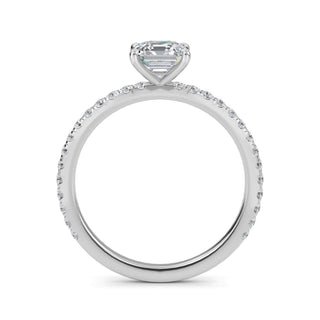Asscher Classic Pavé Sidestone Engagement Ring 1.0 ct