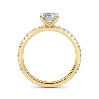 Asscher Classic Pavé Sidestone Engagement Ring 1.0 ct
