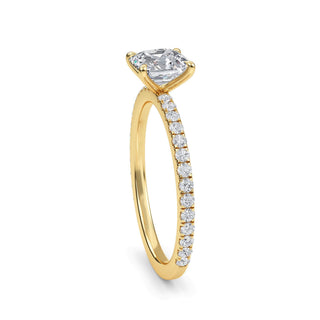 Asscher Classic Pavé Sidestone Engagement Ring 1.0 ct